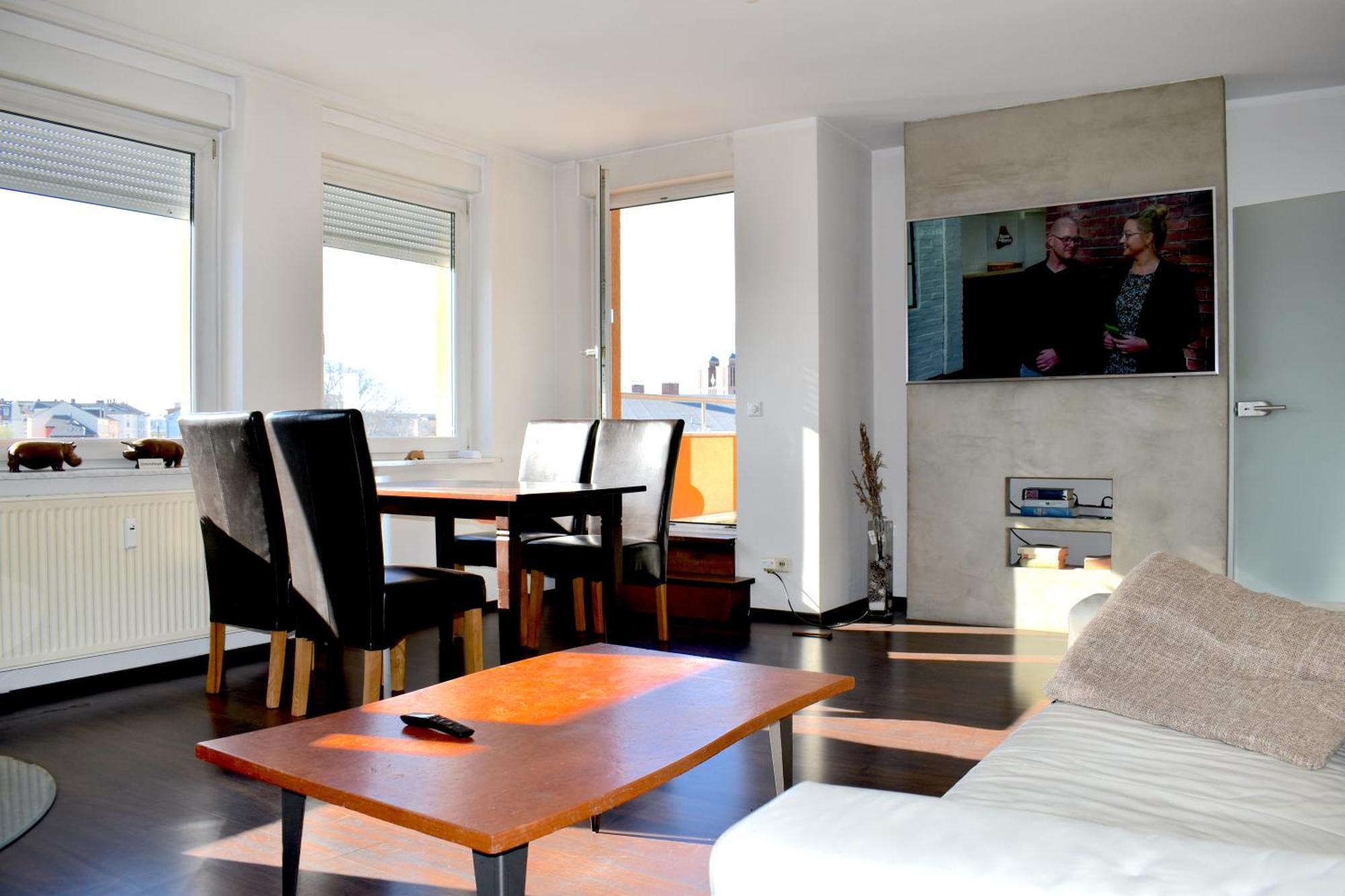 City-Dach-Apartment Mit Loggia - Balkon - Kamin Cottbus Bagian luar foto